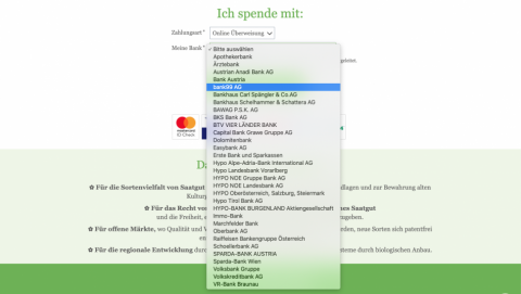 Sicher spenden